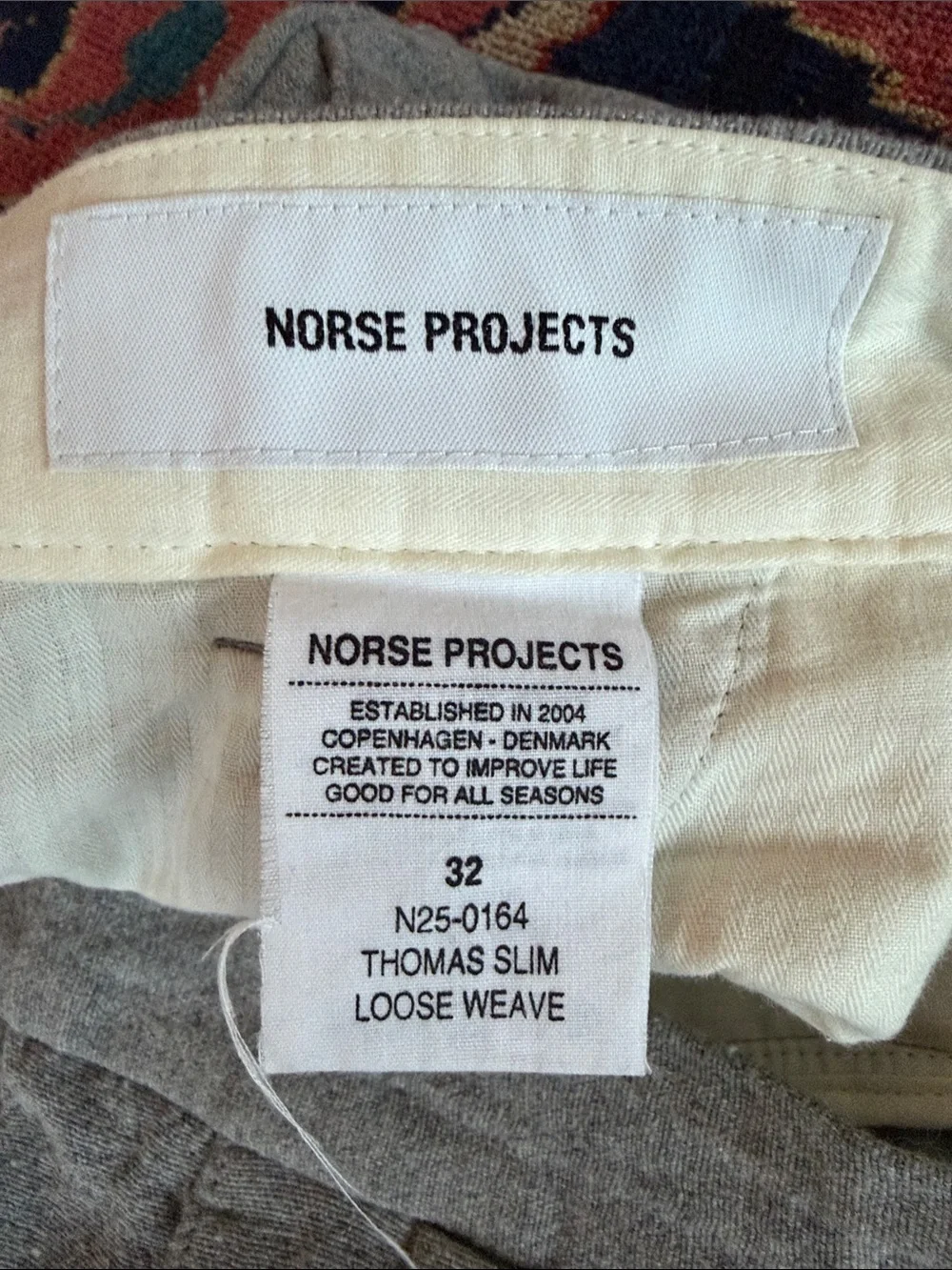 Norse Projects Thomas Fit Slim Pants in Gray - Loose Weave